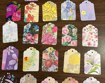 Set of 25 - Floral Gift Tag Assortment