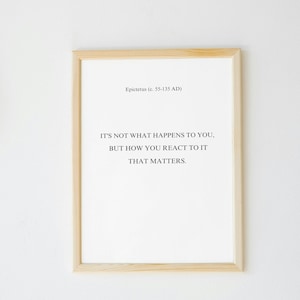 Motivational Printable Quote - Epictetus Ancient Wisdom for Daily Inspiration