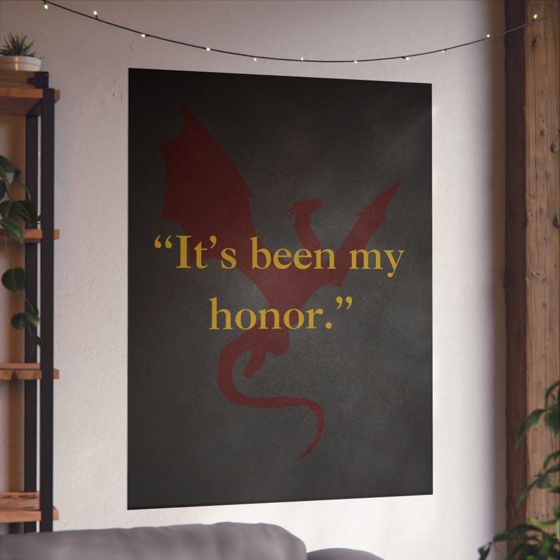It's Been My Honor Liam Dragon Quote Poster Iron Flame Wall Art Print Booktok Livingroom Decor Onyx Storm Art Dragon Decor Gift For Her Bild 3
