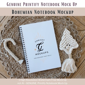 Printify Spiral Notebook Mockup Blank Spiral Notebook Mockup Planner Mockup Journal Mockup Bundle Boho Mockup Book Mock Ups Spiral Journal