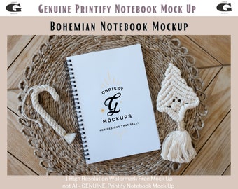 Printify Spiral Notebook Mockup Blank Spiral Notebook Mockup Planner Mockup Journal Mockup Bundle Boho Mockup Book Mock Ups Spiral Journal