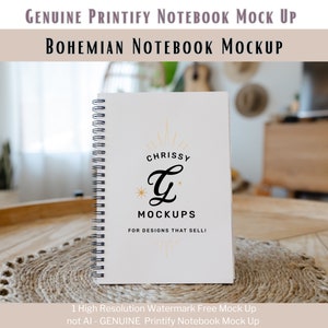 Printify Spiral Notebook Mockup Blank Spiral Notebook Mockup Planner Mockup Journal Mockup Bundle Boho Mockup Book Mock Ups Spiral Journal