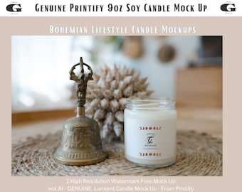 Printify Candle Mockup Aesthetic Soy Candle Mockup Digital Download, Lumient Candle Mockup, candle mock up, NOT AI generated, real product