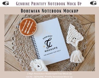 Printify Spiral Notebook Mockup Blank Spiral Notebook Mockup Planner Mockup Journal Mockup Bundle Boho Mockup Book Mock Ups Spiral Journal