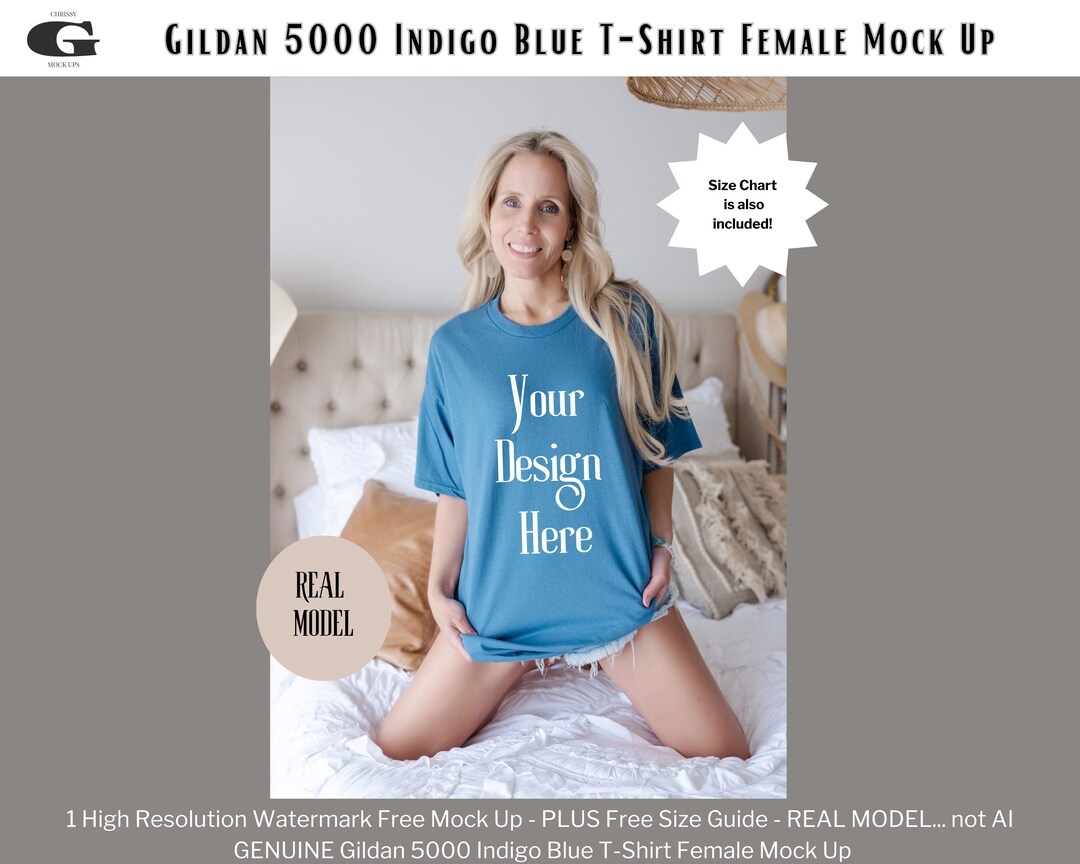 Gildan 5000 Maglietta Uomo In Cotone Pesante, Colore Indigo Blue, Taglia Small - 100% Cotone Pre-ristretto