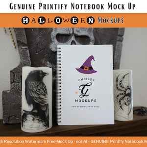 Printify spiraalvormig notitieboekmodel Leeg spiraalvormig notitieboekmodel plannermodel dagboekmodelbundel Bohomodel boekmodel mock-ups spiraaldagboek
