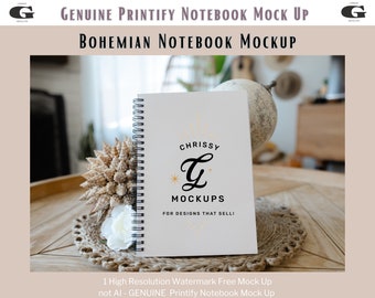 Printify Spiral Notebook Mockup Blank Spiral Notebook Mockup Planner Mockup Journal Mockup Bundle Boho Mockup Book Mock Ups Spiral Journal