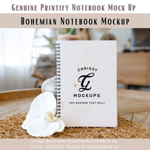 Printify Spiral Notebook Mockup Blank Spiral Notebook Mockup Planner Mockup Journal Mockup Bundle Boho Mockup Book Mock Ups Spiral Journal