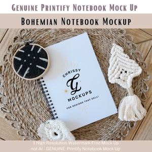 Printify Spiral Notebook Mockup Blank Spiral Notebook Mockup Planner Mockup Journal Mockup Bundle Boho Mockup Book Mock Ups Spiral Journal