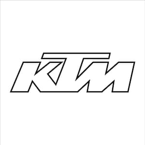 Lot autocollant KTM contour – Logo creux – 4 tailles S à XL – Sticker moto, casque, voiture, déco garage