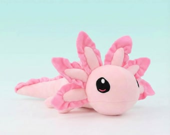 Roze axolotl pluche 18 in-kawaii axolotl knuffeldier, baby axolotl knuffel wandelen vis Mexicaanse salamander speelgoed, schattig axolotl cadeau