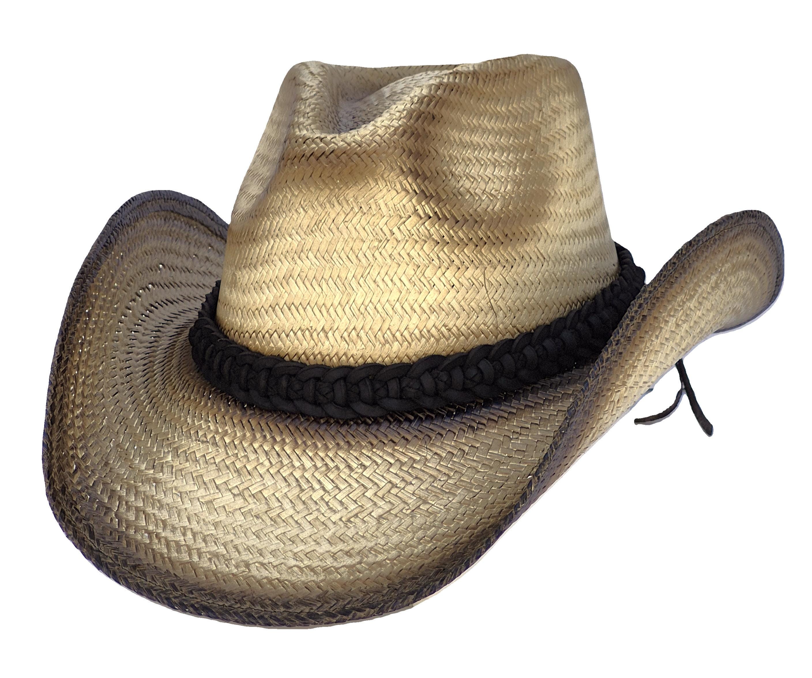 Women\'s Brown Cowboy Hat with Heart Concho Cowboy Straw Hat: Heart Concho Western Hat - Austin Handmade  main image 2