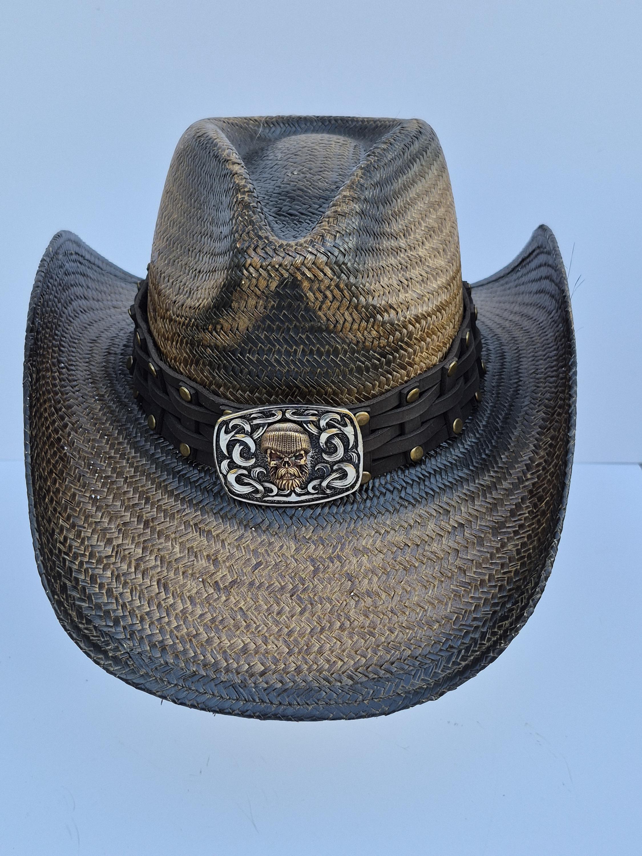 Cowboy/cowgirl Straw Hat | Skull Hat L Western Hat L Simple  display picture 2