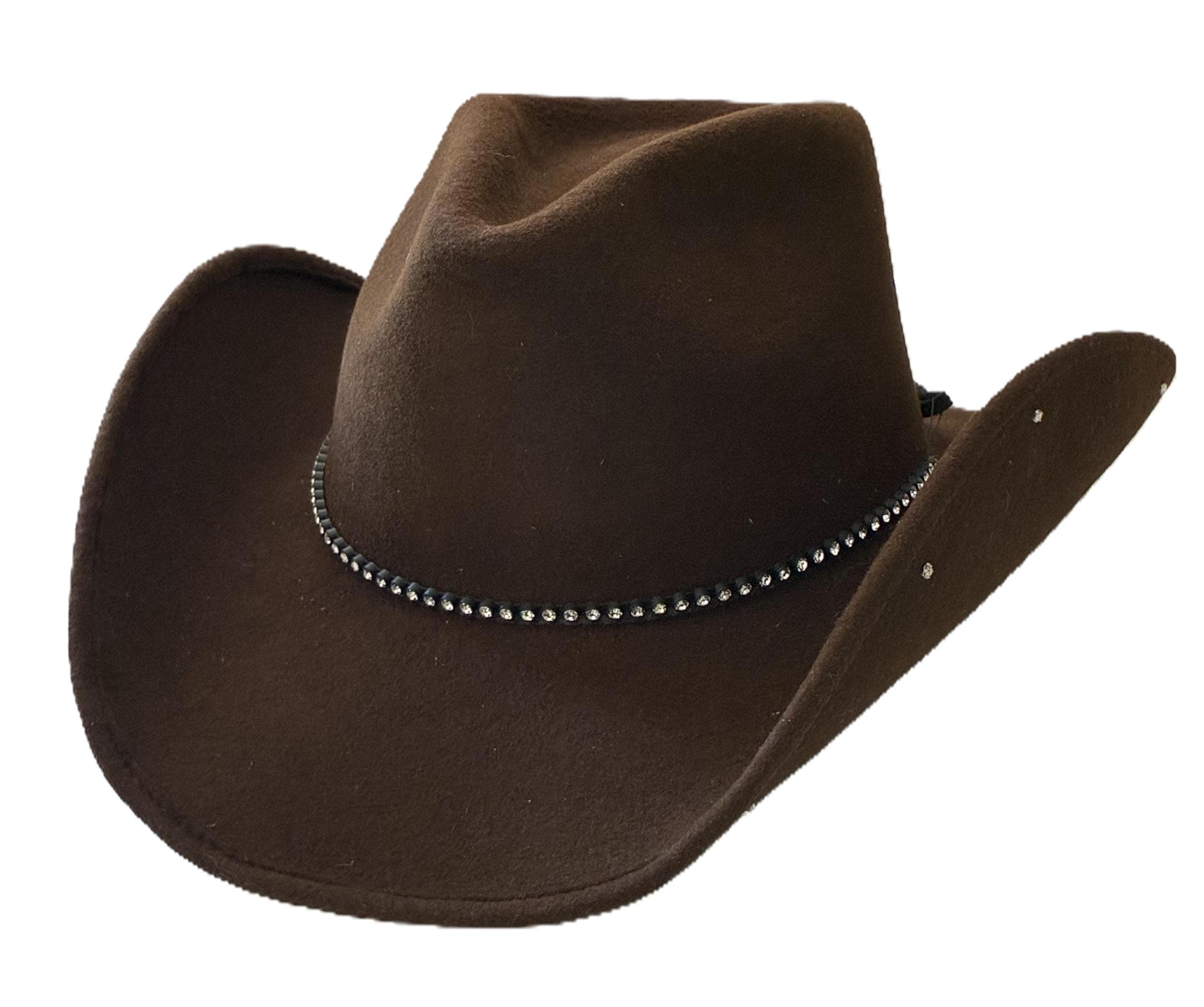 Black Felt Wool Cowboy Hat - Etsy