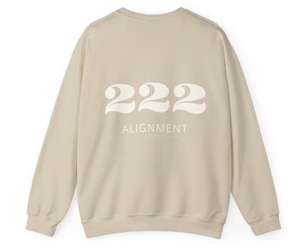 Angel Number 222 Sweatshirt Angel Number Sweatshirt,  222 Meaning,  Alignment, Balance, Harmony, Unisex Heavy Blend™ Hooded Sweatshirt