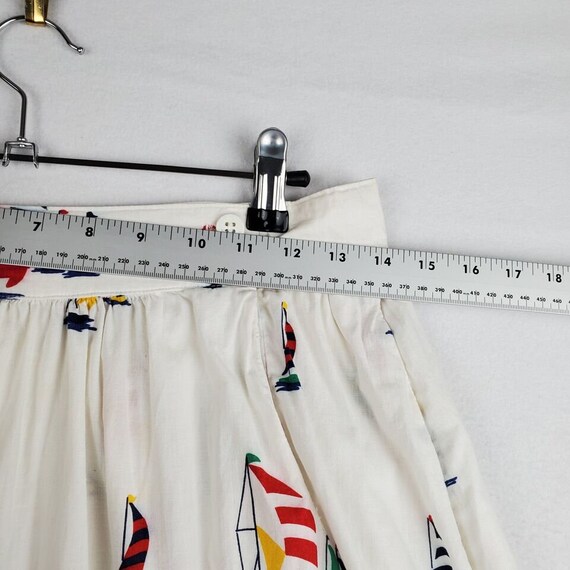 Vintage SKYR Maxi Skirt Womens 12 Ivory Sailboat … - image 8