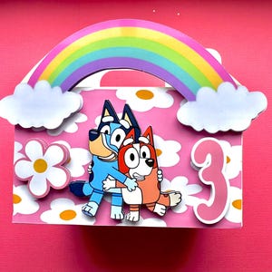 Bluey Gable Favor Boxes: Personalized Party Treat Boxes