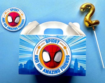 Cajas de regalo de Spider-Man Gable, cajas personalizadas para fiestas