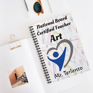 Art Teacher National Board Certified Teacher Art Spiral Notebook Gift for NBCT National Board Certified Art Teacher