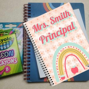 Personalized Notebook for Principal, Custom gift for principal notebook, principal supplies, new principal gift, custom female principalgift