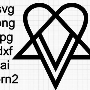 VV Ville Valo Heartagram Logo files HIM - Stencil - Lightburn - Vinyl Stickers