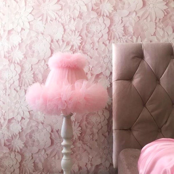 Tulle Lampshade Custom made Girls room decor-Lampshade only