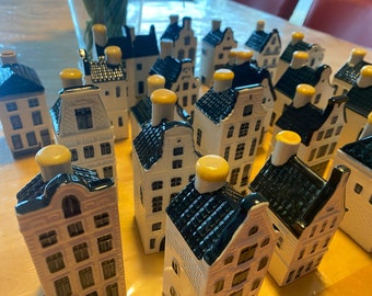 KLM Houses 1-25, KLM Huisjes 1-25, KLM Business Class 1-25, Delfts Blue Houses 1-25.