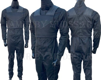 Black Flight Suit, Cosplay Costume, 2-Piece Flak Vest and Suit Soft Parts