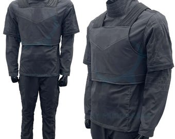 Dark Gray Flight Suit , Cosplay Costume, 3-Piece Flak Vest and Suit Soft Parts