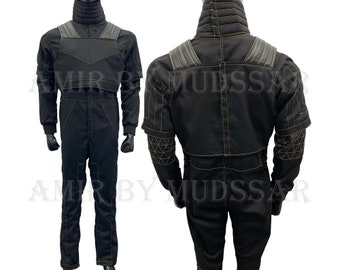 Black Flight Suit, Cosplay Costume 3-Piece Flak Vest and Suit Soft Parts
