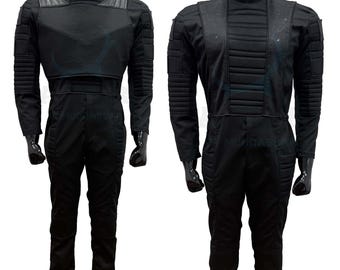 Handmade Black Flight Suit & Flak Vest: Customizable Bounty Hunter Cosplay