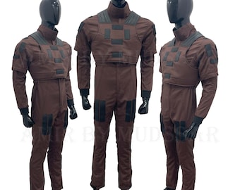 Brown Flight Suit  Costume  Cosplay Bounty Hunter Outift 3 Piece Flak Vest Suit And prop Armors