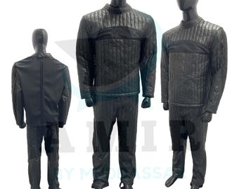 Custom Dark Warrior Leather Suit for Cosplay Handcrafted and Made to Measure