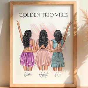 Personalized Print Group of Friends Friendship Gift Best Friend Print Custom Wall Art For Friends Birthday Gift Group of Friends Picture