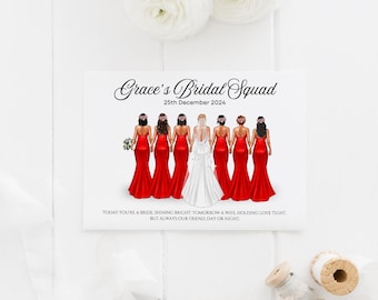 Cadeau personnalisé pour la mariée de demoiselles d'honneur Cadeau de future mariée à imprimer Cadeau de mariée de demoiselle d'honneur Cadeau de demoiselle d'honneur pour souvenir de mariage