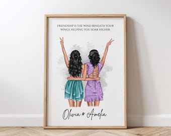 Personalised Sister Print Sibling Print Sister Christmas Gifts Birthday Gift For Sister Print For Sisters Gift For Her, Keepsake Gifts