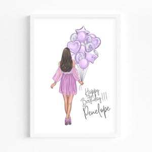 Personalized Best Friends Happy Birthday Birthday Gift For Her Sister Bestie Cousin 18th 21st 25th 30th Custom Digital Gift  Print For Bff