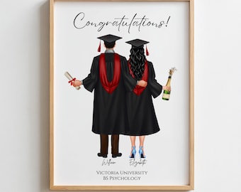 Graduation Print For Her Personalised Graduation Gift Graduation Keepsake Present University Graduation Print Custom Graduation Gift for Her