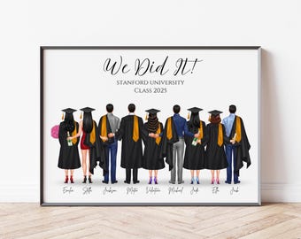 Gifts For Her Custom Graduation Gift for Best Friends Print Personalised Graduation Print Graduation Friend Gift University Graduation Print