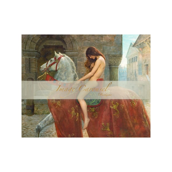 Lady Godiva By Collier Art Personal Commercial Use Antique Vintage Image Instant Digital Download