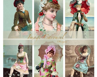 Victorian Women Art Personal Commercial Use Antique Vintage Image Instant Digital Download Collage Sheet