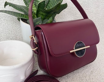 cross body vegan leather bag, shoulder bag, high quality faux leather bag, minimalist bag, korean bag