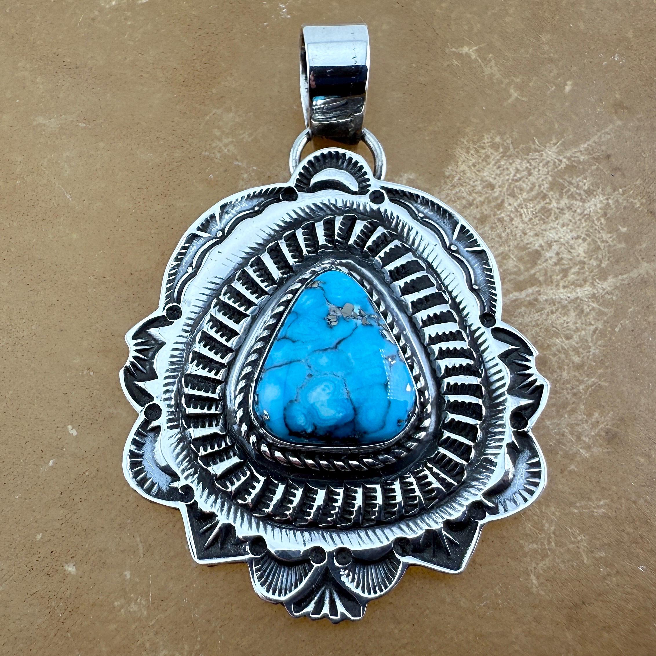 Navajo Freddie Maloney ターコイズ　ペンダント　ネックレス Freddie Maloney - Etsy