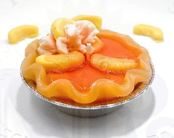 Pastel de melocotón de 3" - Vela deliciosa