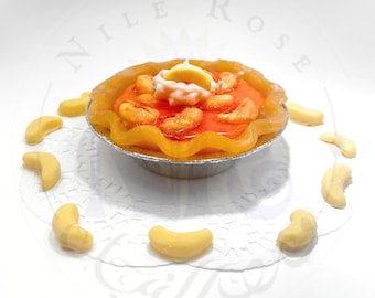 Deliciosa vela de pastel de melocotón