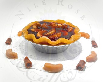 Deliciosa vela de pastel de manzana y canela