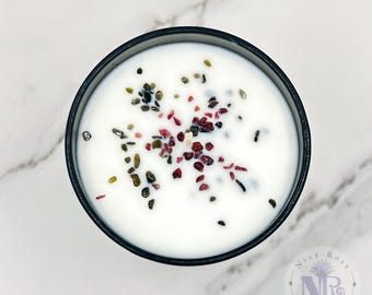 Vela de soja pura negra esmerilada