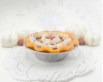 Deliciosa vela de pastel de calabaza y especias