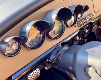 Vanderhall Carmel Gauge Covers - Slide On - No Adhesive Needed - Black