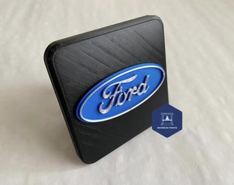 Ford Tow Hitch Cover/Plug/Cap for 2" & 1.25" Receivers - Blue/Silver/Black